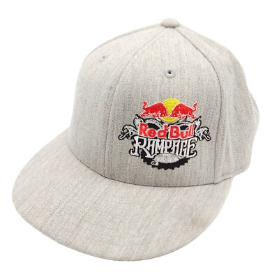 #ad Red Bull Rampage Flexfit Fitted 6 7 8 7 1 4 Gray Hat Ball Cap Oakley Wool Blend $22.99