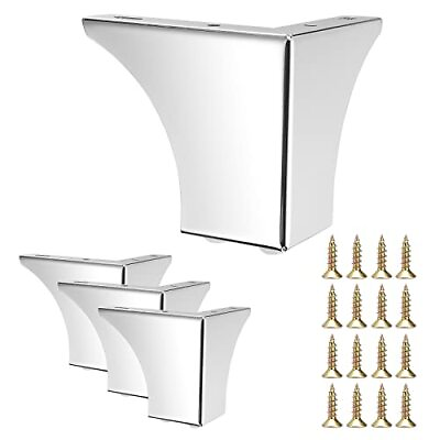 #ad 4Pcs 10CM 4 Inch Modern Metal Furniture Sofa Cabinet Legs with Mounting Screw... $28.93