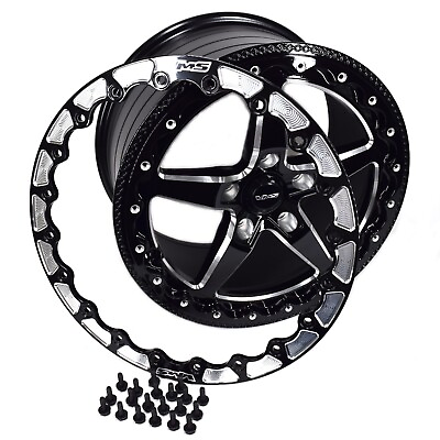 VMS Racing Black Beadlock Vstar Rim Wheel 17x10 5X120 44 For 10 20 Chevy Camaro $599.95