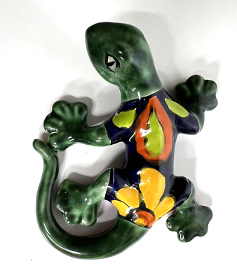 #ad Mexican Talavera Signed Hand Made Pottery Gecko Iguana Lizard Salamander Decor $24.00