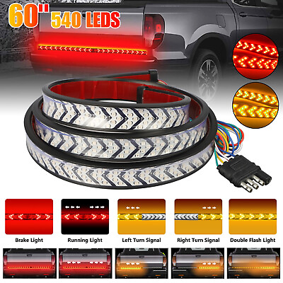 #ad 60quot; LED Strip Truck Tailgate Light Bar Reverse Brake Sequential Turn Signal Lamp $19.98