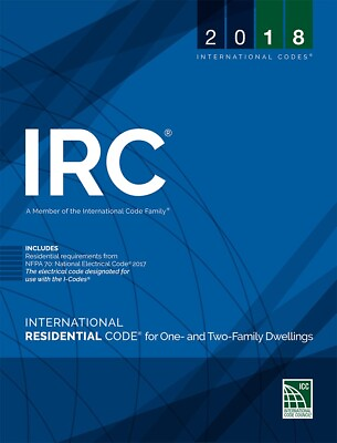 #ad #ad 2018 IRC International Residential Code for One amp; Two Family Paperback Book ICC $60.00