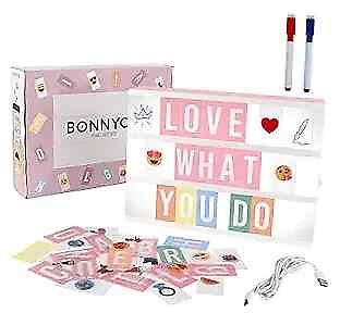 #ad LED Light Box with 400 Letters Emojis amp; Markers Home amp; Office Decor Pink $39.29