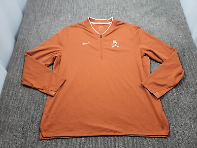 #ad Nike Men Sweater 2XL Orange Outdoor Designer Sports Windbreaker Classic Stretch $19.77