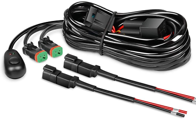 #ad Nilight 16AWG DT Connector Wiring Harness Kit LED Light Bar 12V On Off Switch $20.98