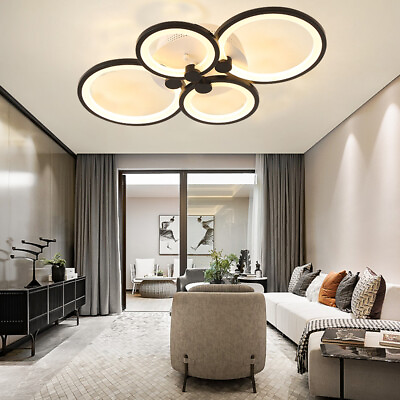 #ad Modern Acrylic LED Chandelier Living Room Bedroom Hanging Lamp Pendant Light $51.87