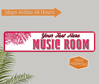 #ad Custom Music Room Decor Sign Personalized Musician Gift Band 4x18 104182002022 $19.95