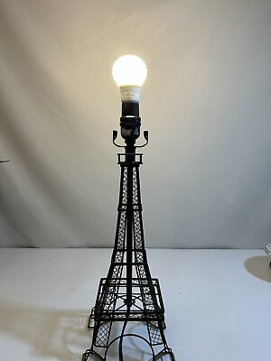 #ad EIFFEL TOWER Lamp Base 19quot; Tall Black Metal Finish. Paris In Your Home $30.00