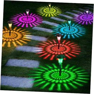 #ad Solar Pathway Lights Outdoor Solar Yard Lights RGB Color ChangingWarm 8 Pack $62.32