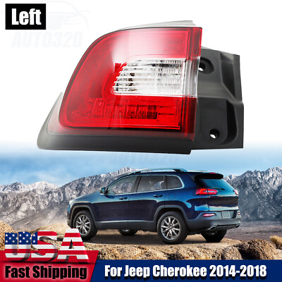 #ad Outer Left Driver Tail Light For Jeep Cherokee 2014 15 16 17 2018 Rear Lamp Red $88.93