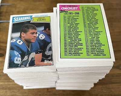 #ad 1987 Topps Football Cards 201 396 NM You Pick Complete Your Set $3.99