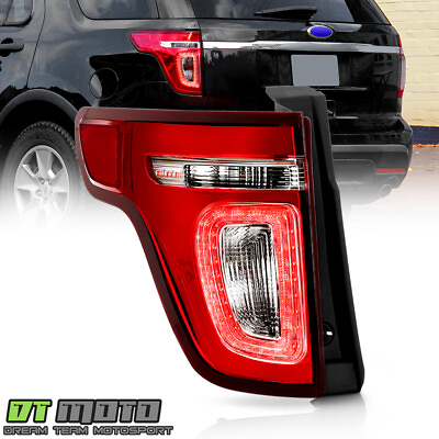 #ad For 2011 2015 Ford Explorer Red Clear LED Tail Light Lamp Replacement Driver $186.99
