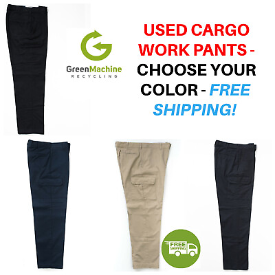 #ad Used Uniform Work Pants Cargo Cintas Redkap Unifirst Gamp;K Dickies etc FREE SHIP $15.95