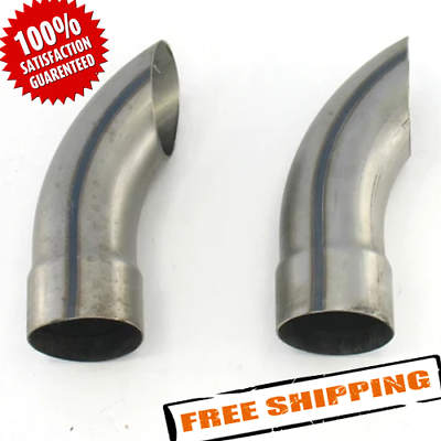 #ad Patriot Exhaust H3813 Raw Steel Exhaust Turnouts 3quot; Inlet Outlet 9quot; Length $105.47