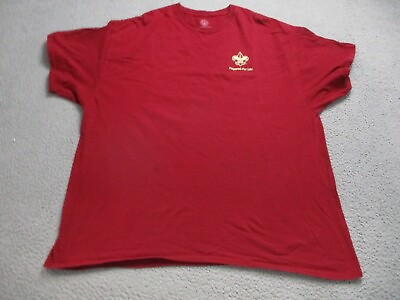 #ad Boy Scouts of America Shirt Mens 2XL Red Short Sleeve Outdoor Hiking Survival $12.79