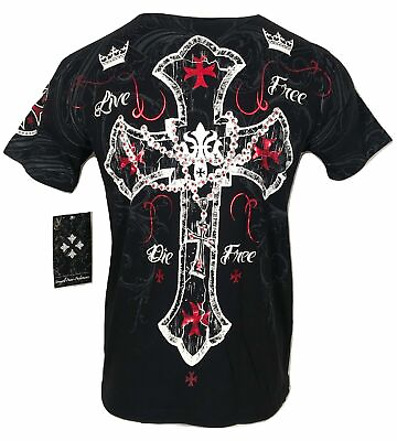 #ad XTREME COUTURE by AFFLICTION Men#x27;s T Shirt GLORIOUS Tattoo Biker S 5X $26.95