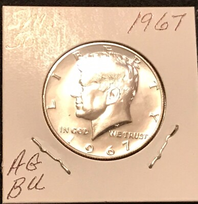 #ad 1967 Silver Kennedy Half Dollar Absolute Gem Special Mint Set Coin $7.95