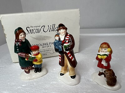 #ad Department 56 The Snow Village Caroling Family Set Of 3 5105 5 $20.00
