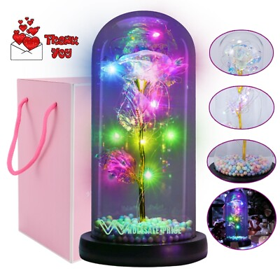 #ad Mother#x27;s Day Gift Eternal Rose Flower LED Enchanted Galaxy Rose Mom Wife Gifts $21.09