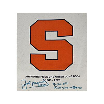 #ad Joe Morris Syracuse Autographed and Inscribed Authentic Piece of Dome Roof $109.99