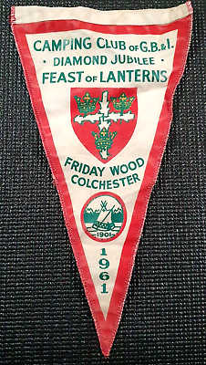 #ad Camping club of Gt Britain amp; Ireland Feast of Lanterns Colchester 1961 Pennant GBP 13.00