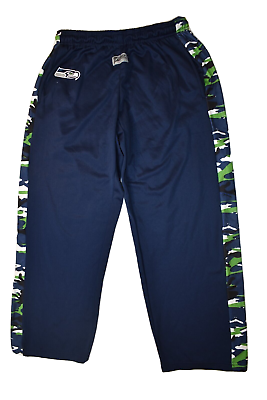 #ad Zubaz Mens NFL Seattle Seahawks Camo Navy Blue Stadium Pants NWT S $19.99
