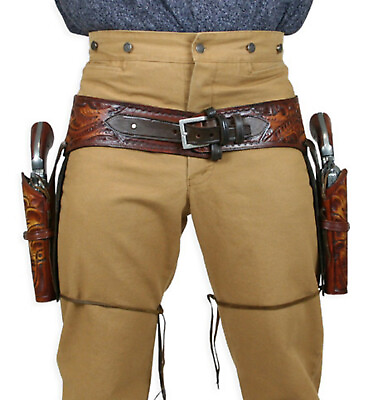 #ad Hilason Western Right Hand Gun Holster Rig 44 45 Cal Leather Cowboy U 113M $127.40