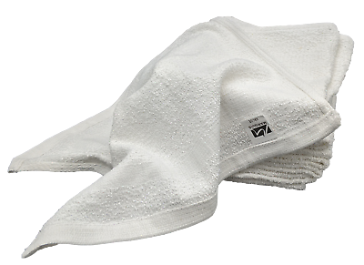#ad 12x12 White Value Washcloths Lt Weight Cloth Rags Bath Craft Kitchen Garage Face $95.99