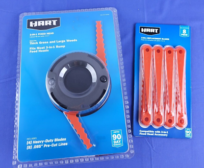 #ad HART 3 in 1 Fixed Head W Blades amp; Nylon String and Extra Blade Replacements $30.00
