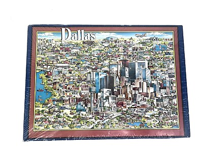 #ad NEW Vintage City of Dallas Jigsaw Puzzle 504 Pieces Buffalo Games Approx 21x14quot; $20.00