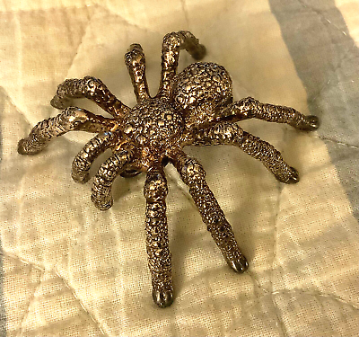 #ad Custom Designed Large Spider Pin Sterling Silver Made in Israel $215.00