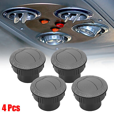 #ad 4Pcs AC Air Outlet Vent Louvered Knob for RV Bus Boat Caravan 60mm Gray Black $19.99