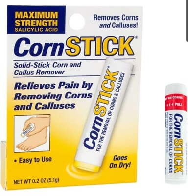 #ad Cornstick Maximum Strength Salicylic Acid Solid Stick Corn Remover 0.2 Oz $9.99