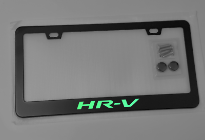 #ad Glowing HR V Honda Stainless Steel License Plate Frame With Screws Caps $24.99