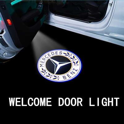 #ad 4X White Car Door Welcome Light Logo For Mercedes Benz C E GLC Class NO2004 2010 $19.99
