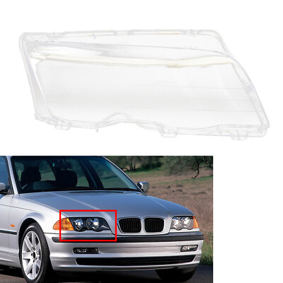 #ad Transparent Headlight Lens Cover For BMW 3 Series E46 4 Door Sedan 1998 01 Right $44.63