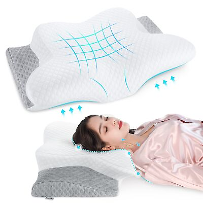 #ad Memory Foam Cervical Pillow for Neck Pain Relief and Support Ergonomic Cont... $81.57