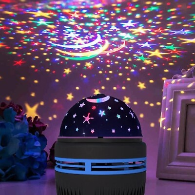 #ad LED Starry Sky Light Projection Night Light Bedside Bedroom Atmosphere Lamp $12.88