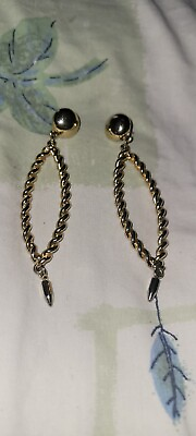 #ad gold rope style dangle earrings $15.00