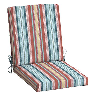 #ad 37quot;L x 19.5quot;W Multi Stripe 1 Piece Rectangle Outdoor Chair Cushion $18.11