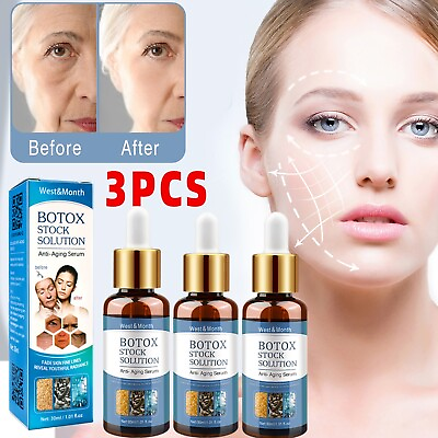 #ad 3PCS Botox Solution Face Anti Aging Serum Firming Lifting Skin Remove Wrinkles $15.99