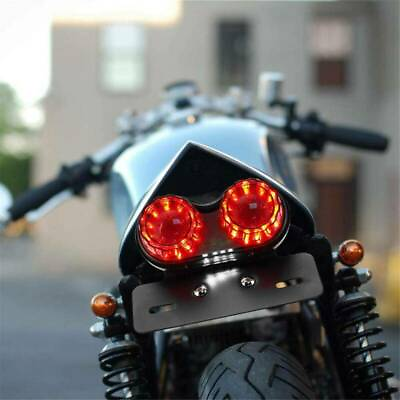 #ad LED Round Motorcycle Twin Dual Tail Turn Signal Rear Brake License Plate Light $22.48