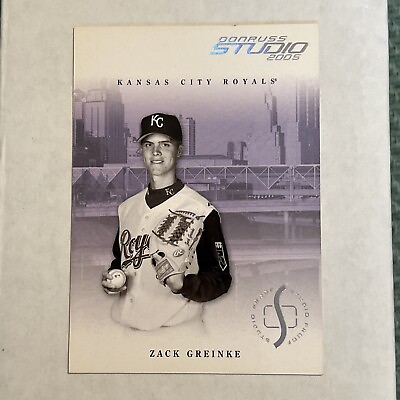 #ad 2005 Studio Silver Proofs Baseball Card #147 Zack Greinke LAST # 100 100 Royals $16.99