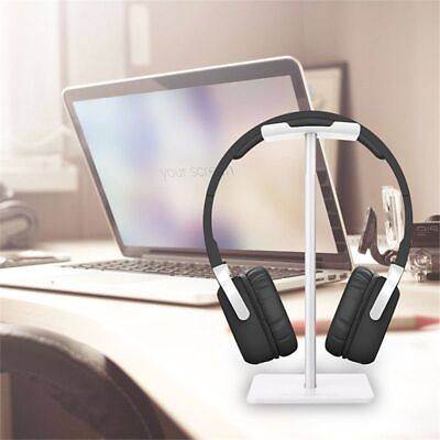 #ad Wireless Headphone Stand Soft Headrest Solid Base Aluminum Headset Stand Rod $21.29