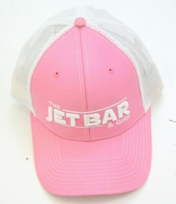 #ad New Richardson The Jet Bar Pink White Poly Cotton Baseball Hat Snap Back Man L20 $3.23