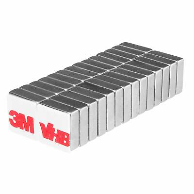 #ad 3 8 x 3 8 x 1 8 Inch Rare Earth Block Magnets N52 with Adhesive 28 Pack $16.99
