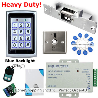 #ad USA RFID Cardamp;Password Door Access Control System Door Striker Lock Doorbell $109.39