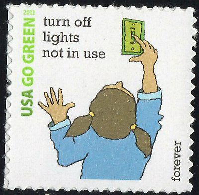 US #4524d MNH 2011 Go Green Turn Off Lights Mi4684 YT4344 $1.19