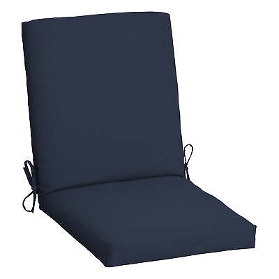 #ad 37quot;L x 19.5quot;W Navy Blue 1 Piece Rectangle Outdoor Chair Cushion $18.11