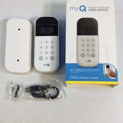 #ad Chamberlain MyQ Smart White Black Bluetooth Garage Video Keypad VKP1 MYQMC $49.99